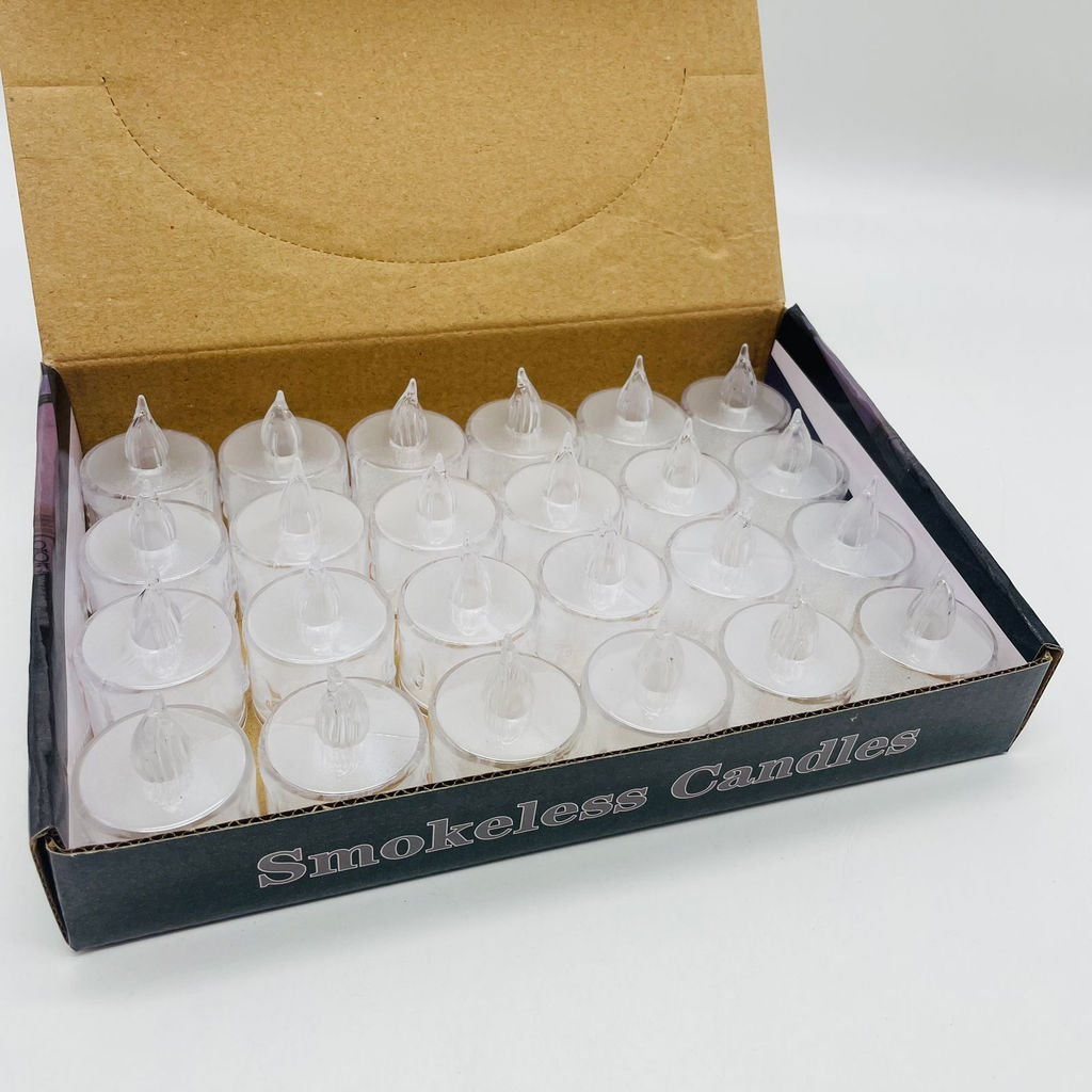 Новогодний декор Ночник - Свеча короткая 5 см (24 шт в уп) (Теплый) - Ип лебедев о.ю фото 3