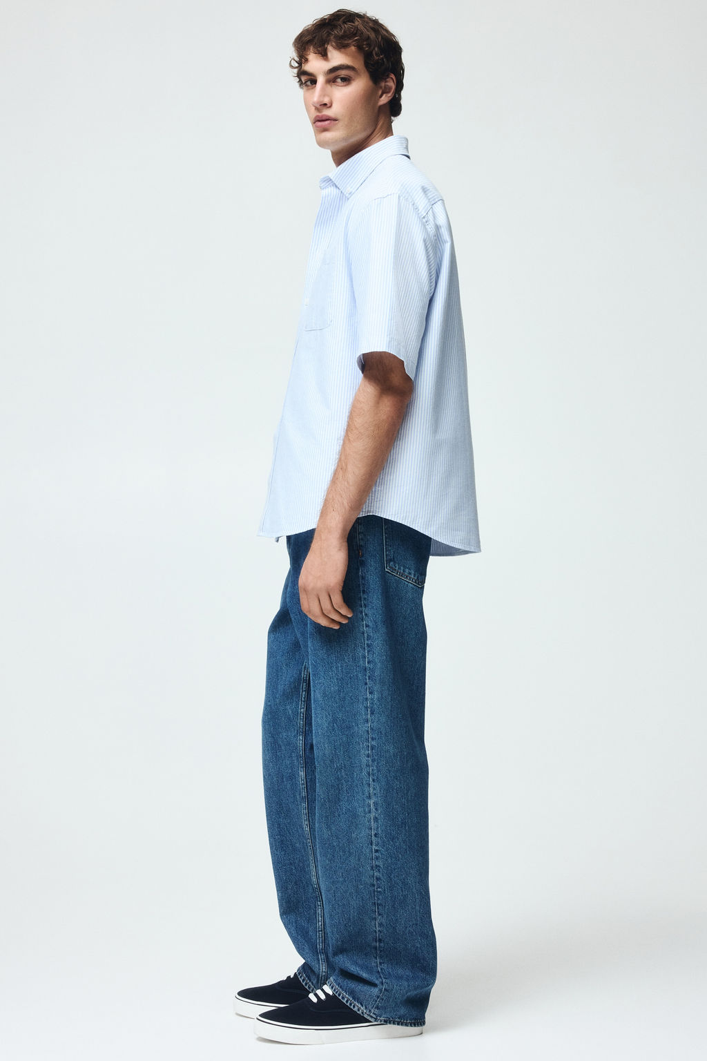 Camisa Oxford de manga corta Relaxed Fit - H&m фото 9