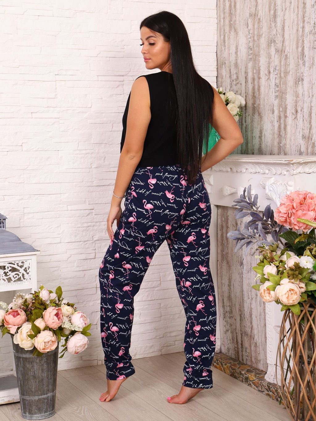 Брюки женские, модель 162М, трикотаж (Фламинго, синий) - Ивановотекстиль фото 3