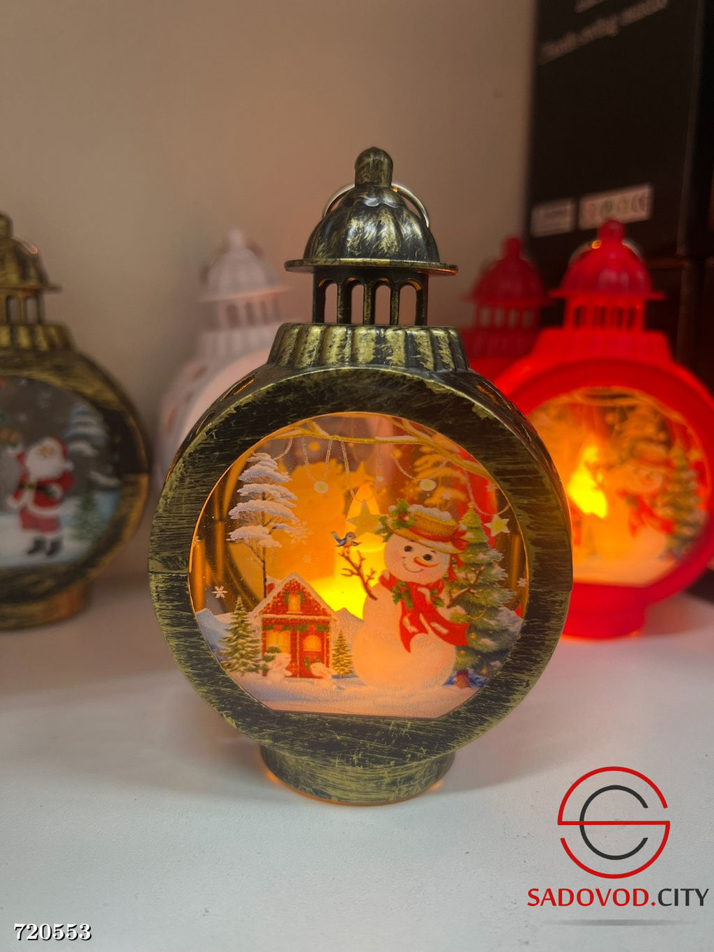 Новогодний фонарь на батарейках