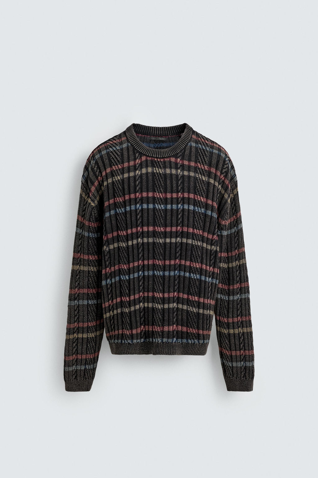 TEXTURED STRIPE SWEATER