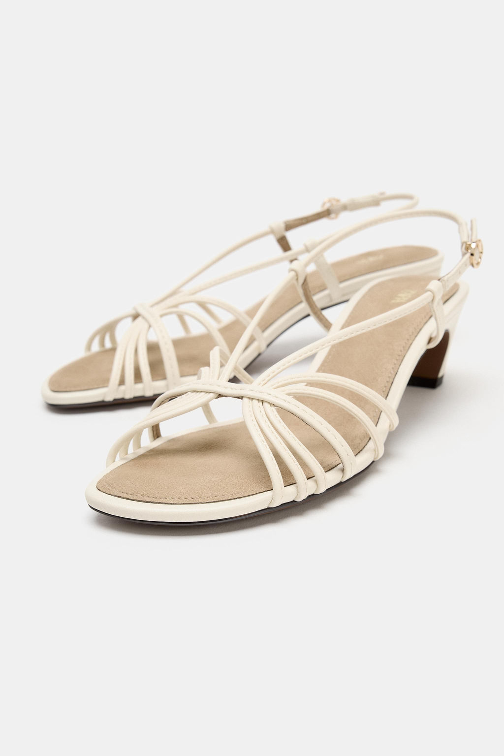 SANDALIA MULTITIRAS / Blanco Crudo - Zara фото 4