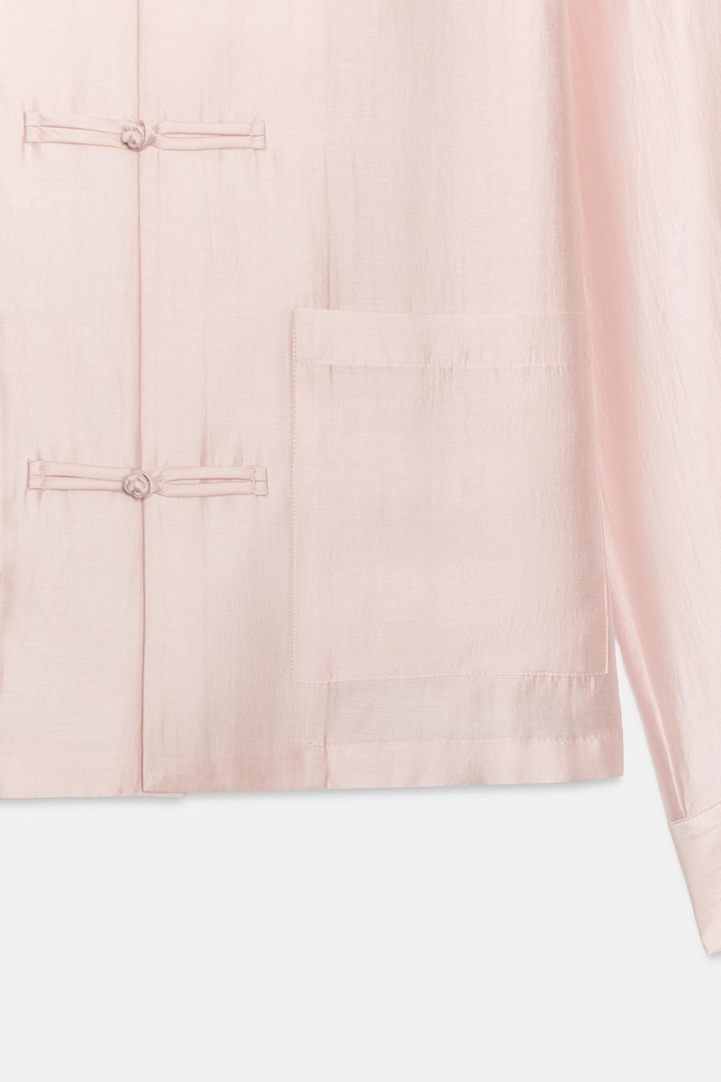 CAMISA SATINADA ALAMARES ZW COLLECTION / Rosa pastel