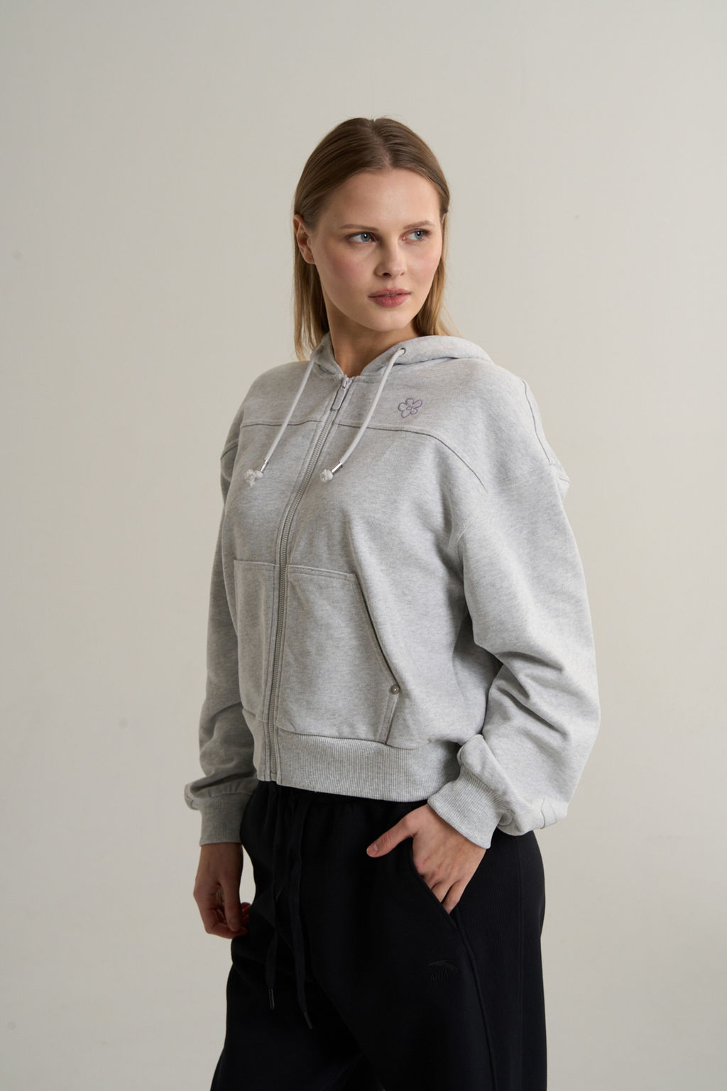 Толстовка на молнии Серый ANTA SKATE Knit Track Top