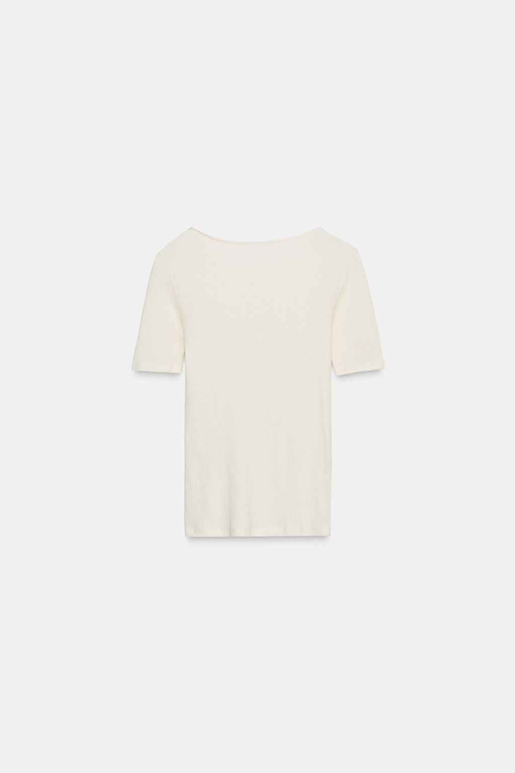 RIBBED LACE T-SHIRT - Zara фото 10