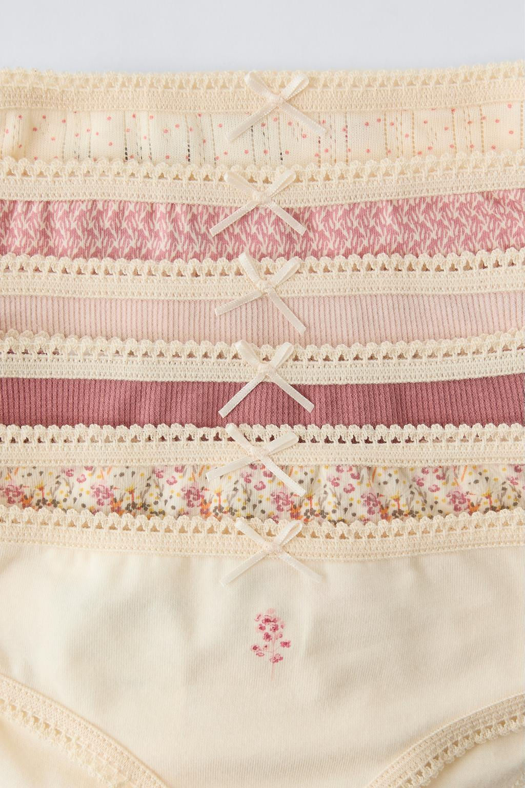 AGES 6-14 YEARS/ 6-PACK OF FLORAL PRINT BRIEFS - Zara фото 2