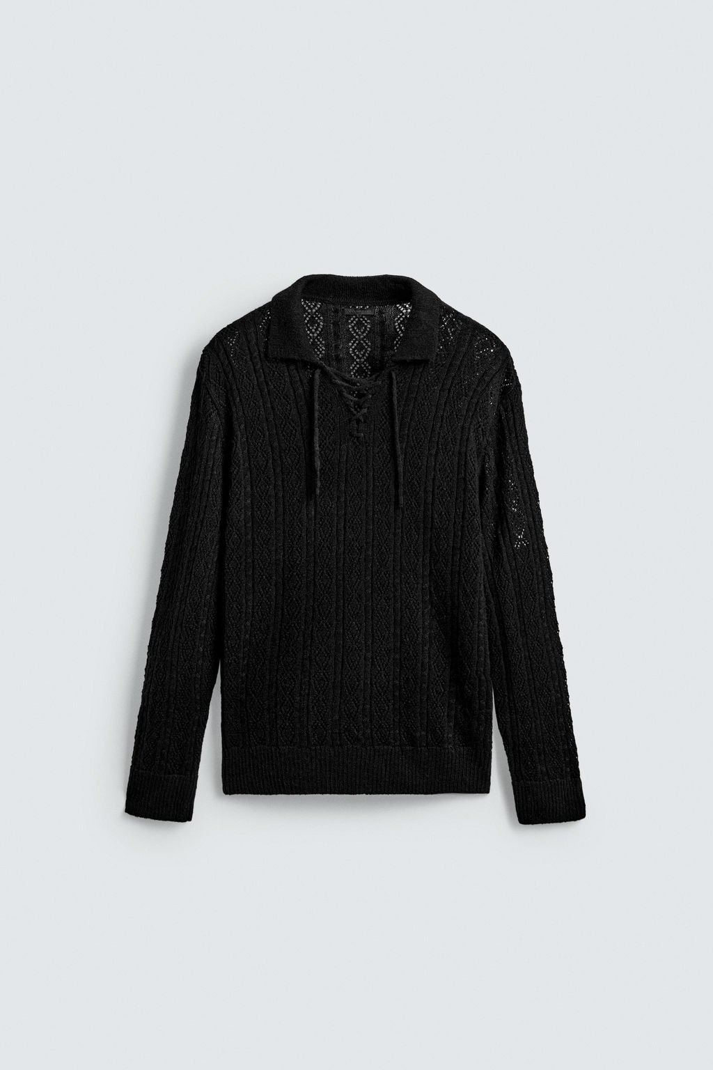 TEXTURED KNIT CORD POLO SHIRT - Zara фото 7