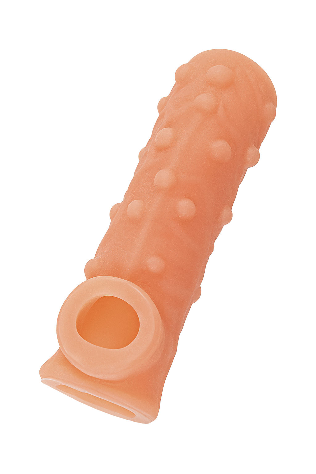 Насадка KOKOS реалистичная с дополнительной стимуляцией, TPE, телесная, 12 см  фото 4