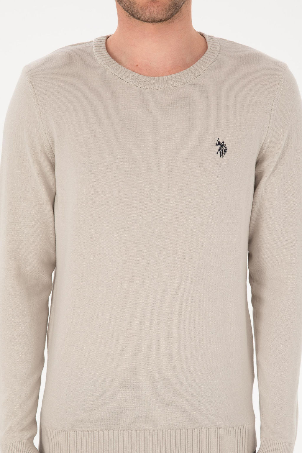 Erkek Slim Fit Bisiklet Yaka Ta_ Basic Kazak - U.s. polo assn фото 6