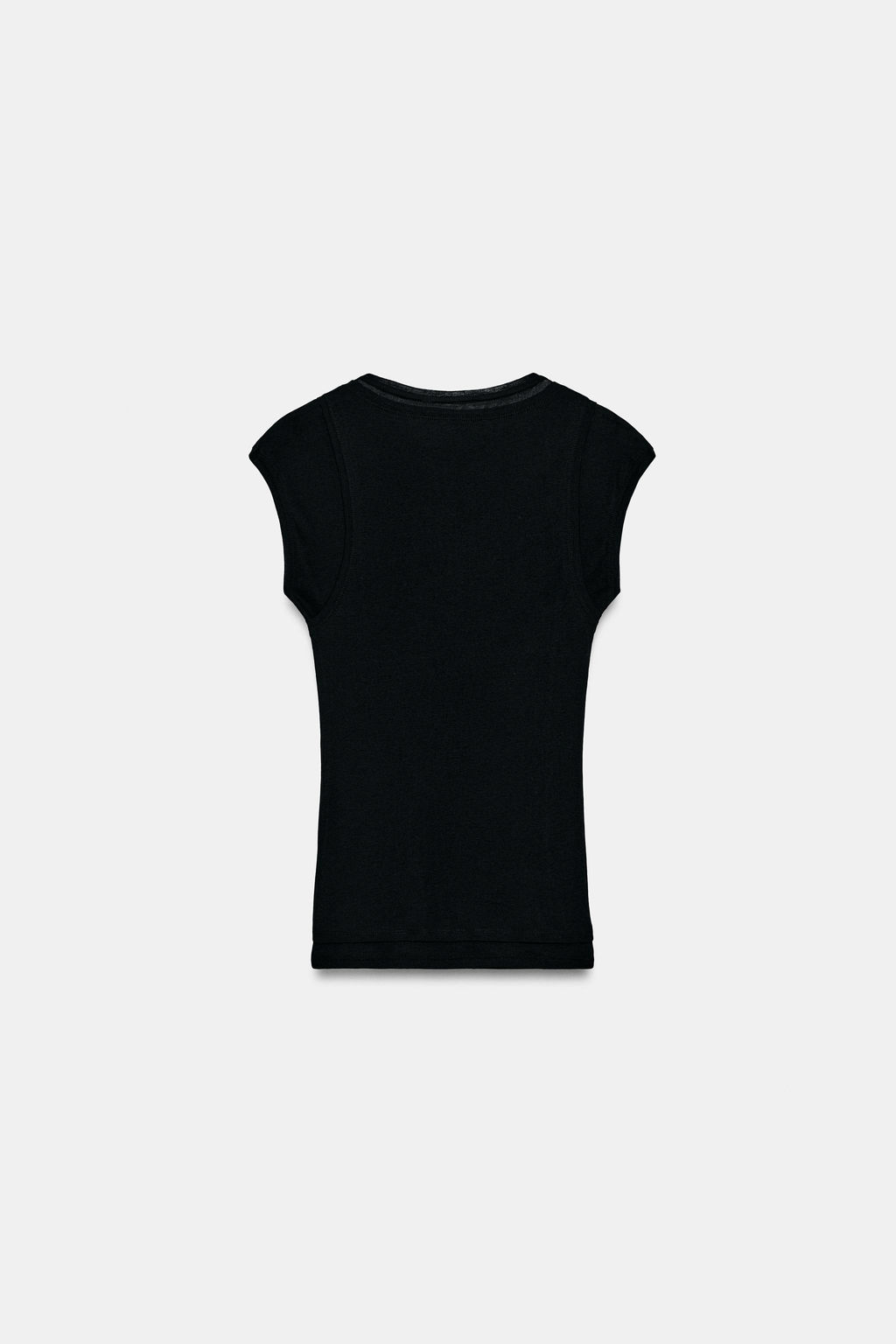 CAMISETA SUPIMA® EFECTO DOBLE / Negro - Zara фото 6