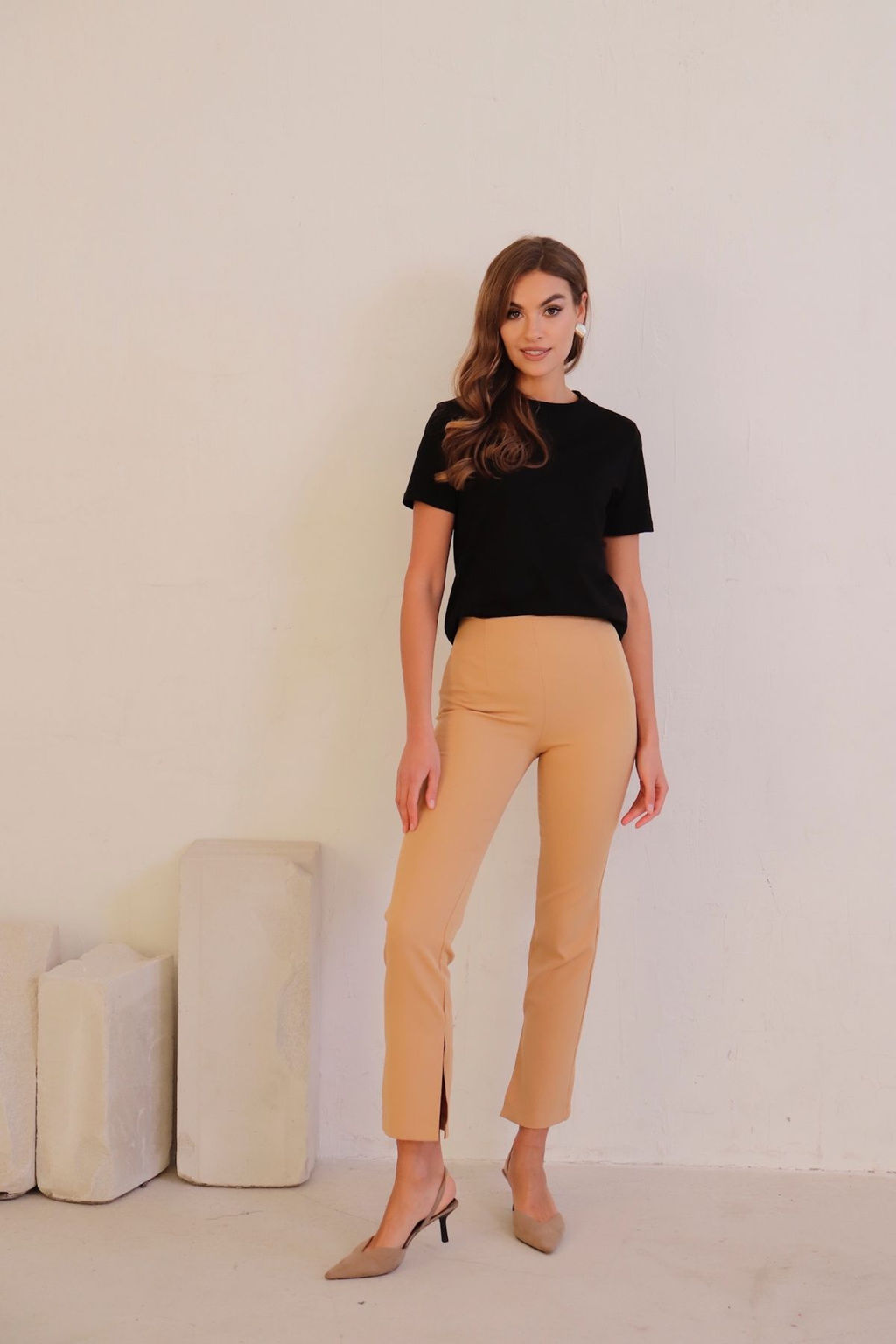 11177 Брюки песочные на невысокий рост - Martichelli фото 14