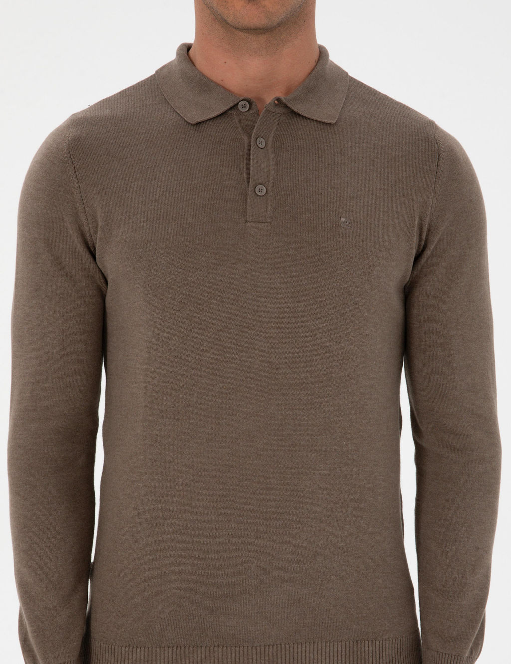 Vizon Melanj Slim Fit Polo Yaka Basic Triko Kazak - Pierre cardin фото 6