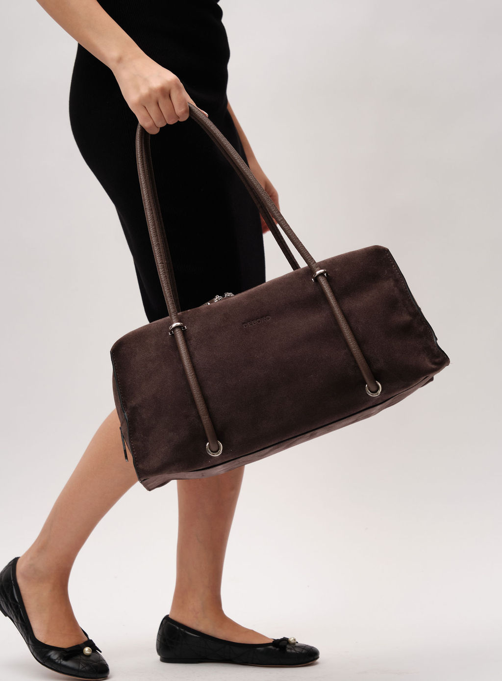 Замшевая сумка Deboro 31151 коричневый шоколад