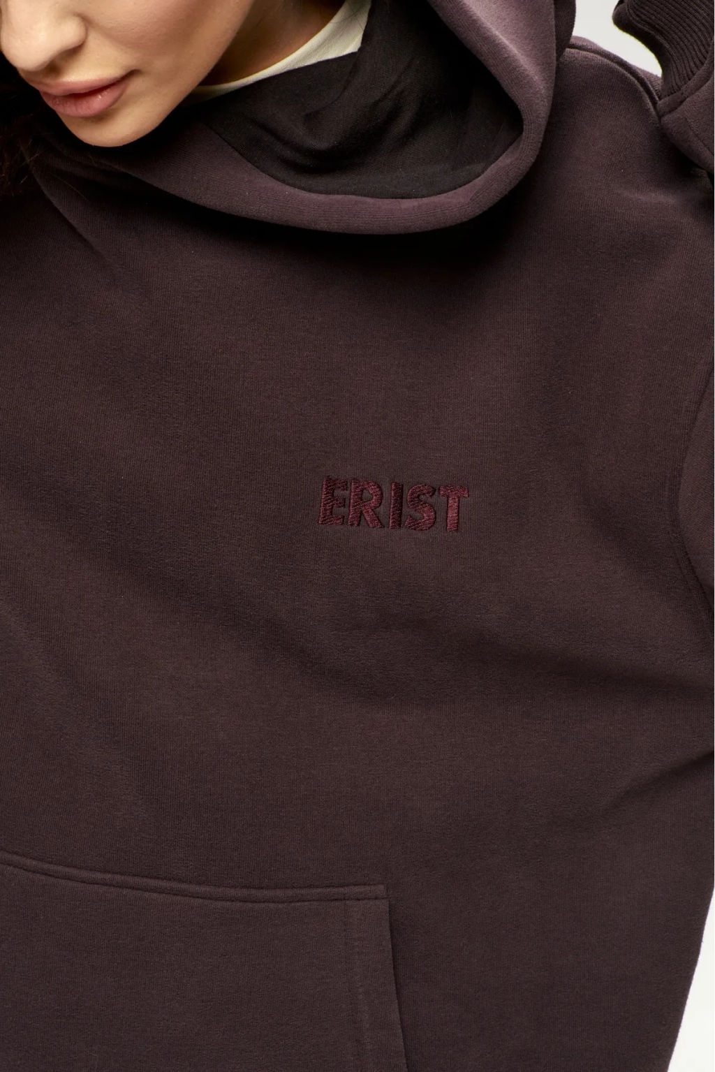 Худи с начесом Brown - Erist store фото 8