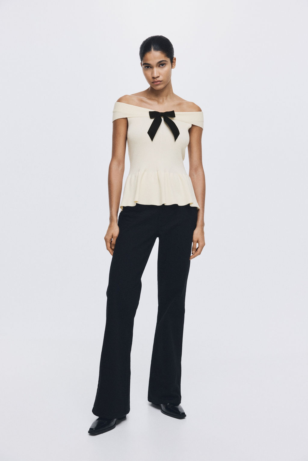 Top off-the-shoulder con lazo decorativo - H&m фото 2