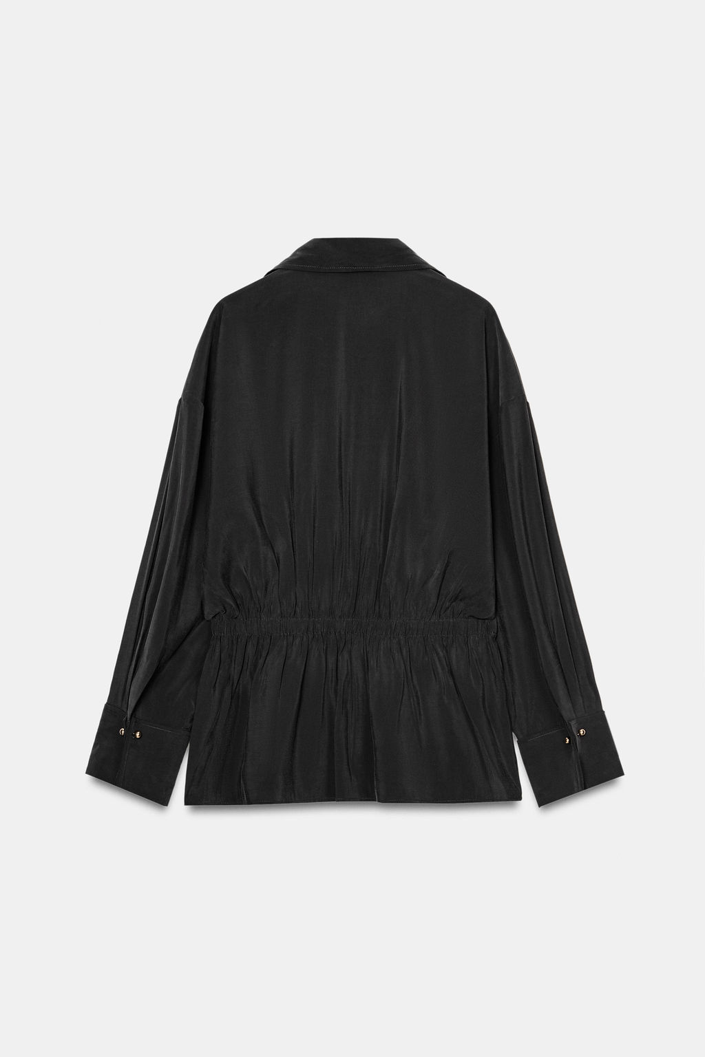 CAMISA FLUIDA SAFARI / Negro - Zara фото 7