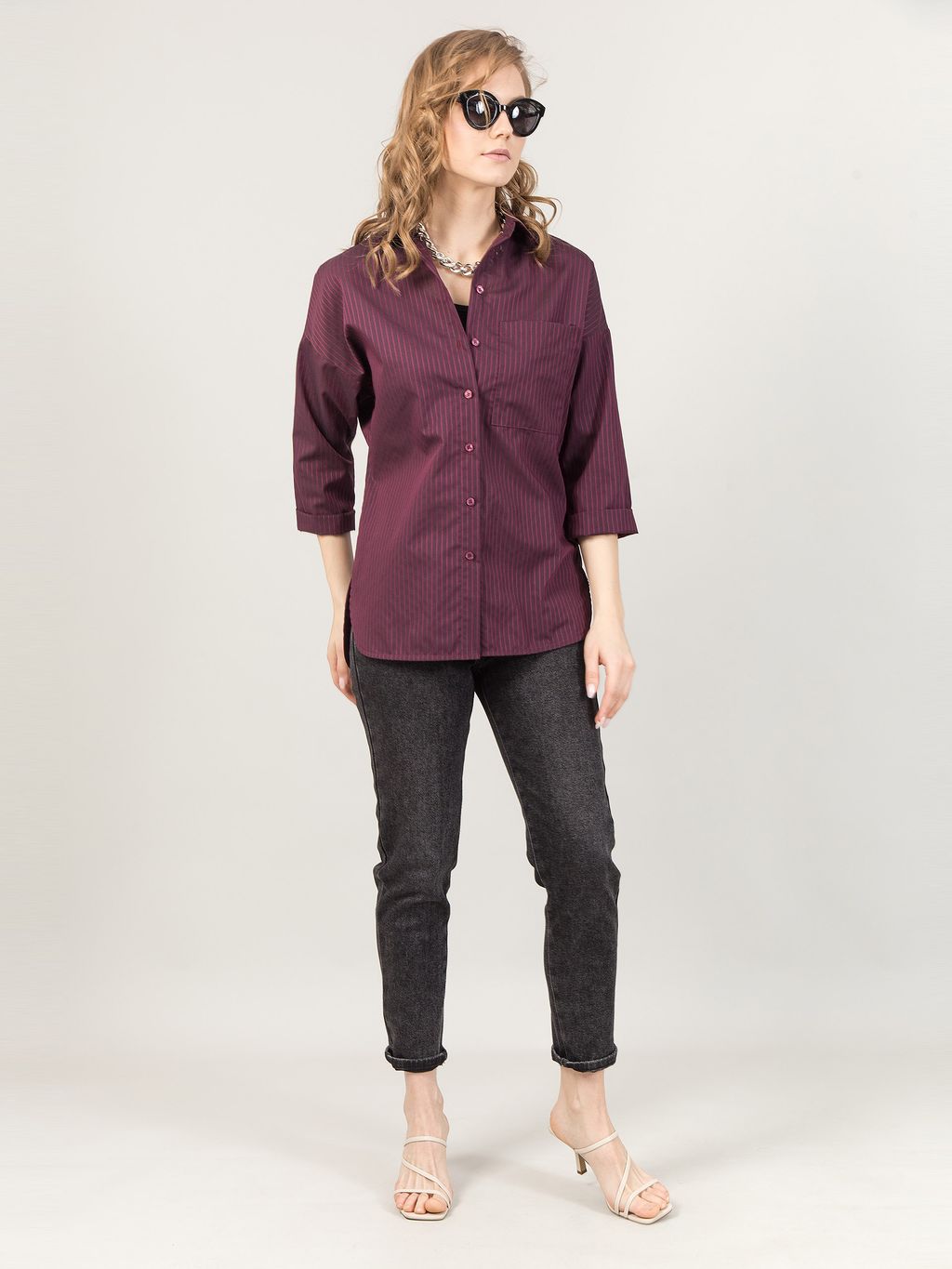 Рубашка с накладным карманом - Stilla фото 4