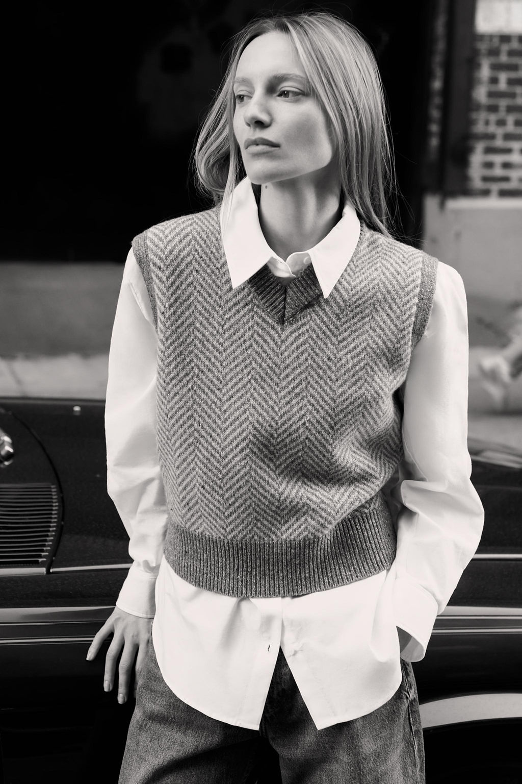 HERRINGBONE WOOL WAISTCOAT - Zara фото 3