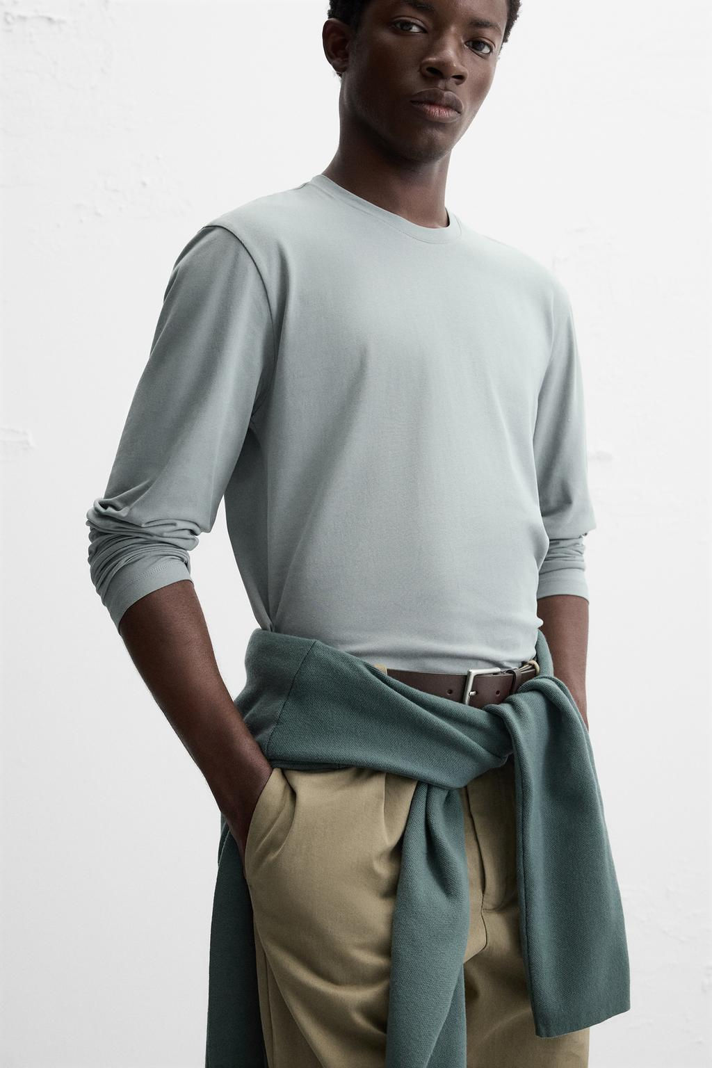 BASIC SLIM FIT T-SHIRT - Zara фото 29