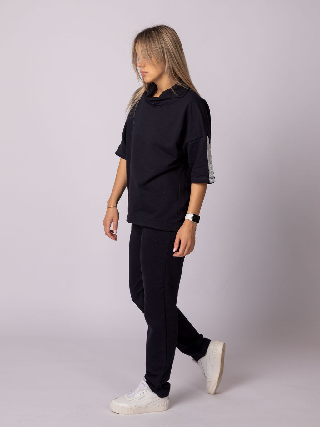 Женский Спортивный костюм ЛЕЙЛА тем-синий от Спортсоло