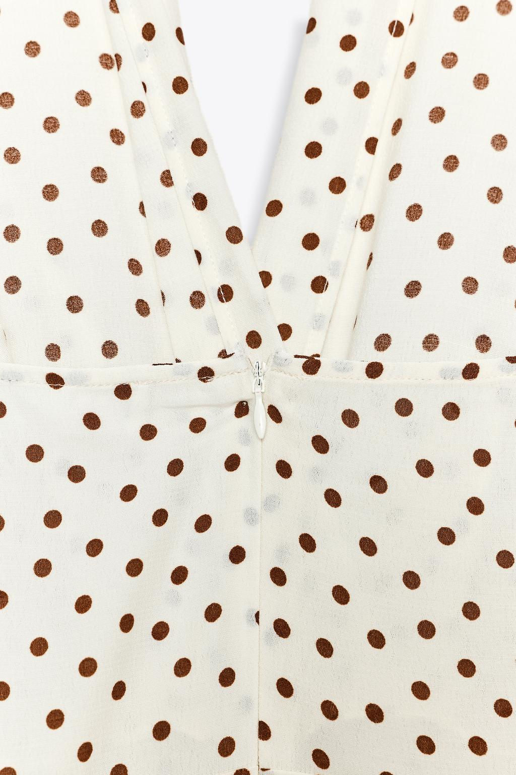 HALTER JUMPSUIT WITH POLKA DOTS - Zara фото 6