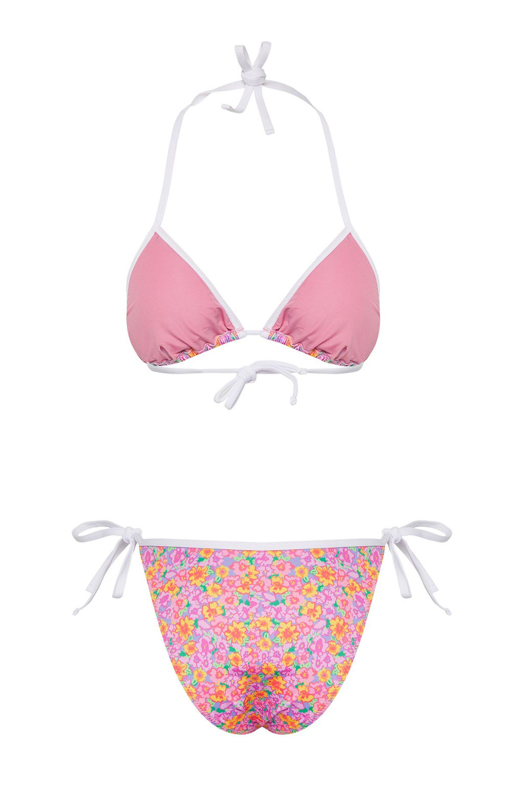 Trendyolmilla Cicek Desenli Ucgen Biyeli Regular Bikini Tak?m? TBESS25BT00050  фото 7