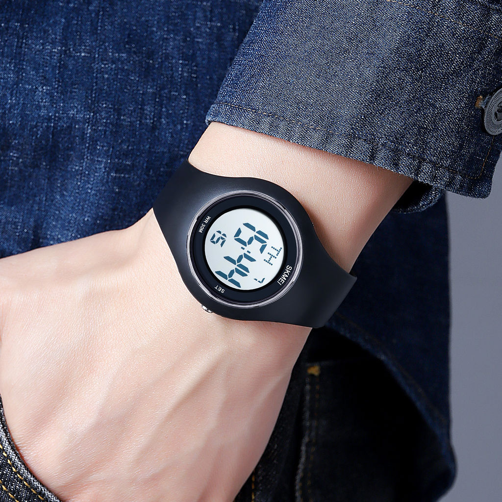 Часы наручные Skmei женские электронные спортивные 2026black-silver-white