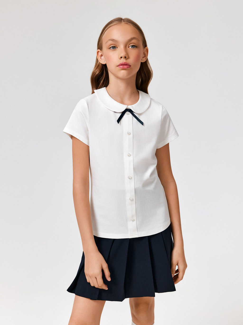 ACOOLA / Блузка детская для девочек Veil белый  фото 4