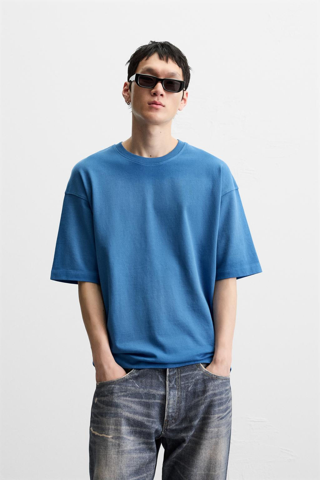 RELAXED FIT SPRAY WASH T-SHIRT - Zara фото 2