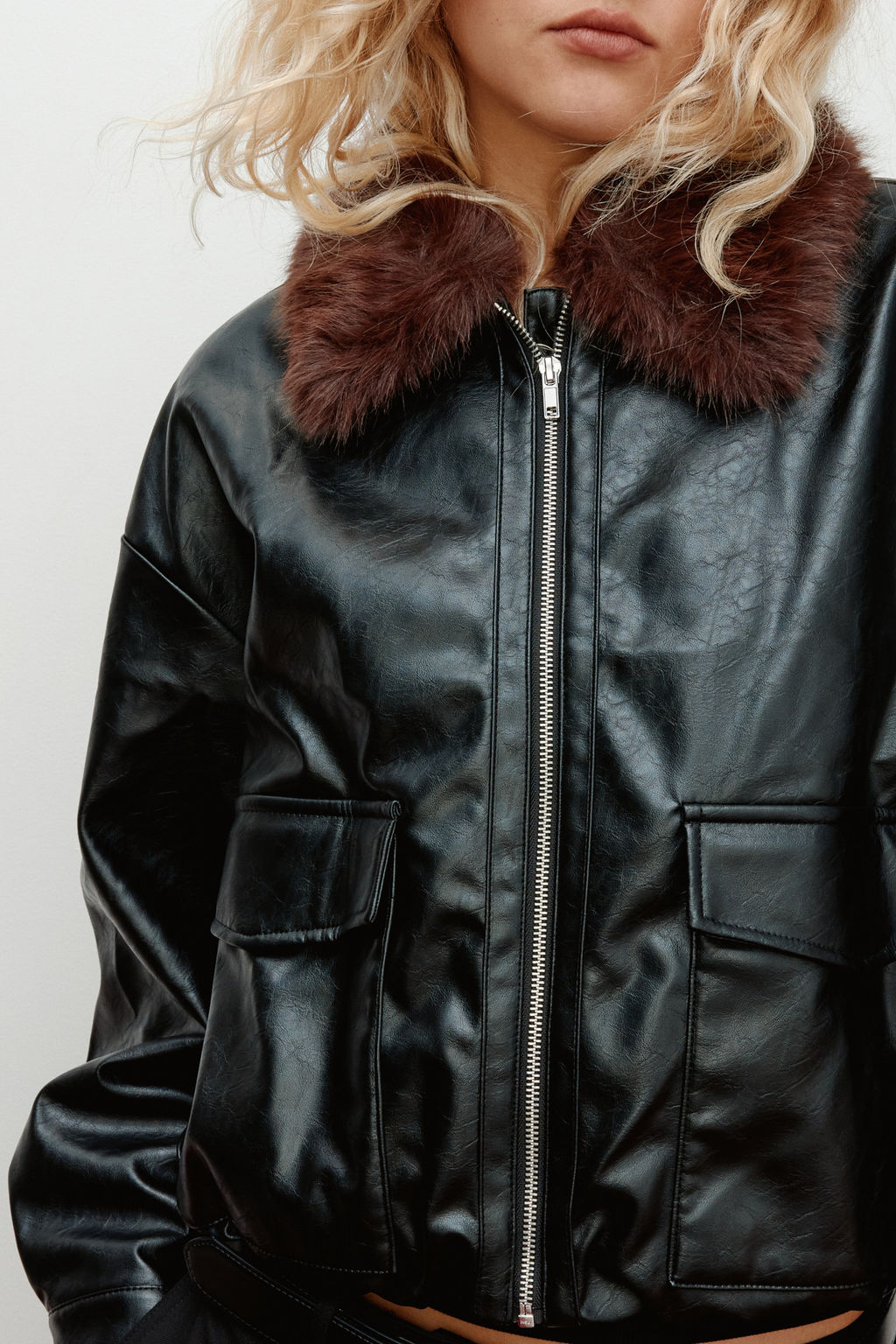 Chaqueta con cuello efecto pelo - H&m фото 3