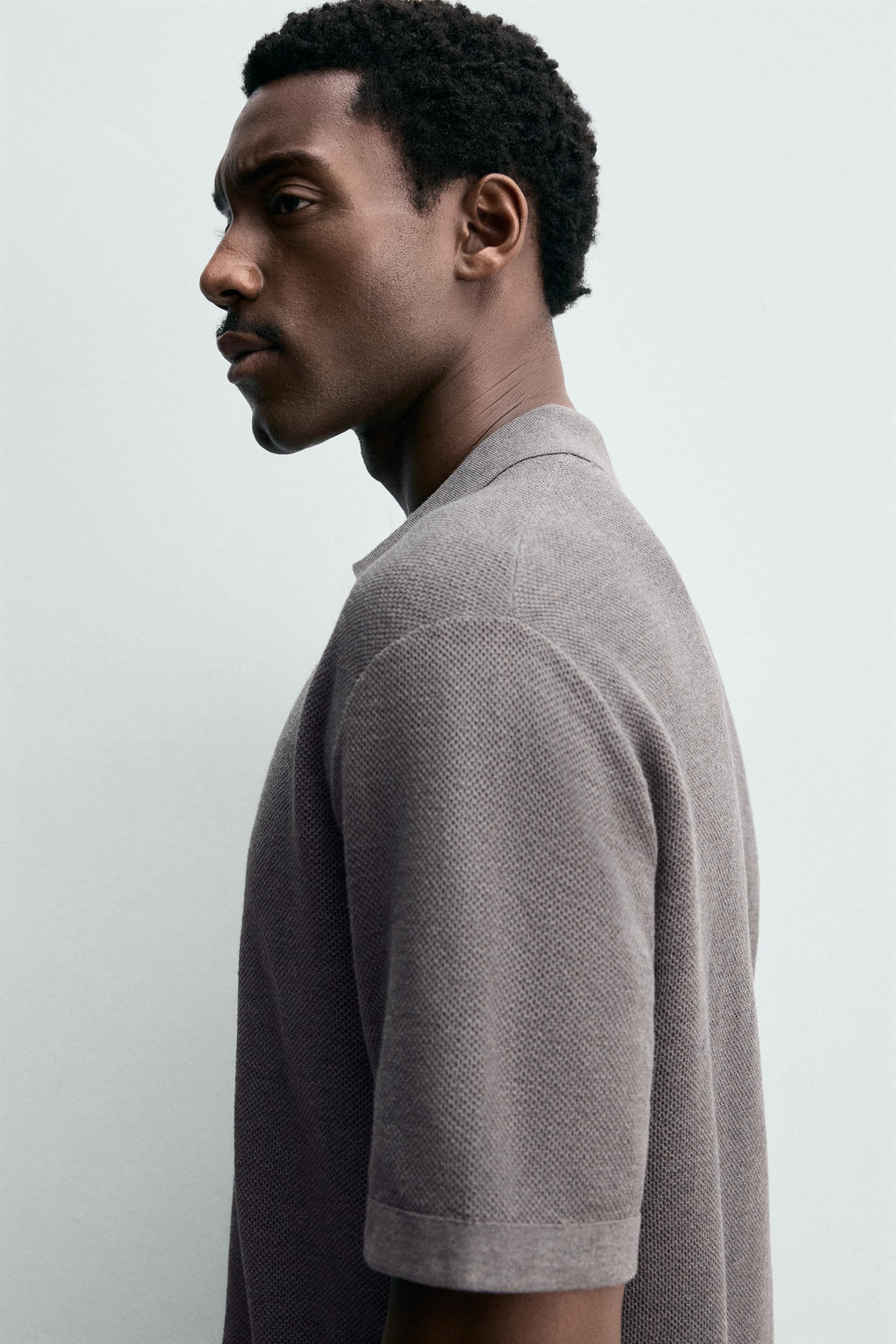 POLO PUNTO RELAXED FIT / Gris - Zara фото 5