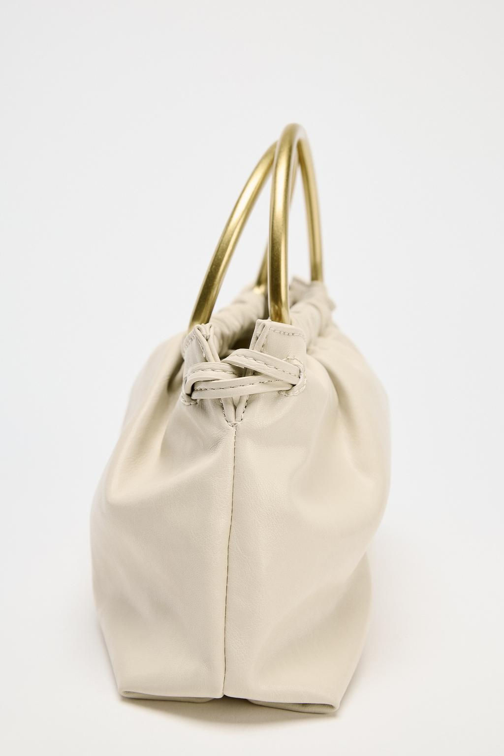 METAL HANDLE MINI BOWLING BAG - Zara фото 5