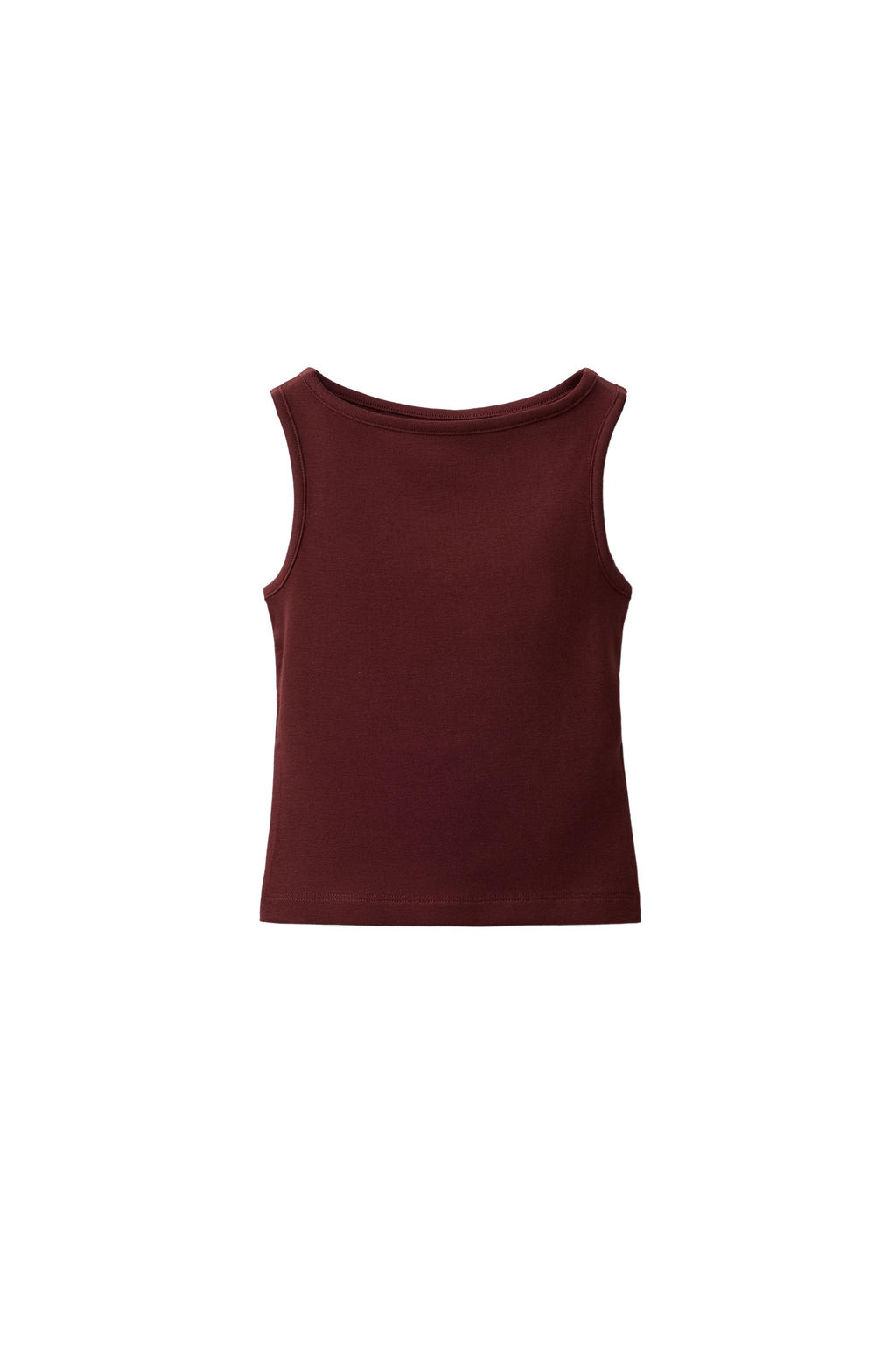 TOP LISO CON MODAL / Burgundy - Zara фото 2