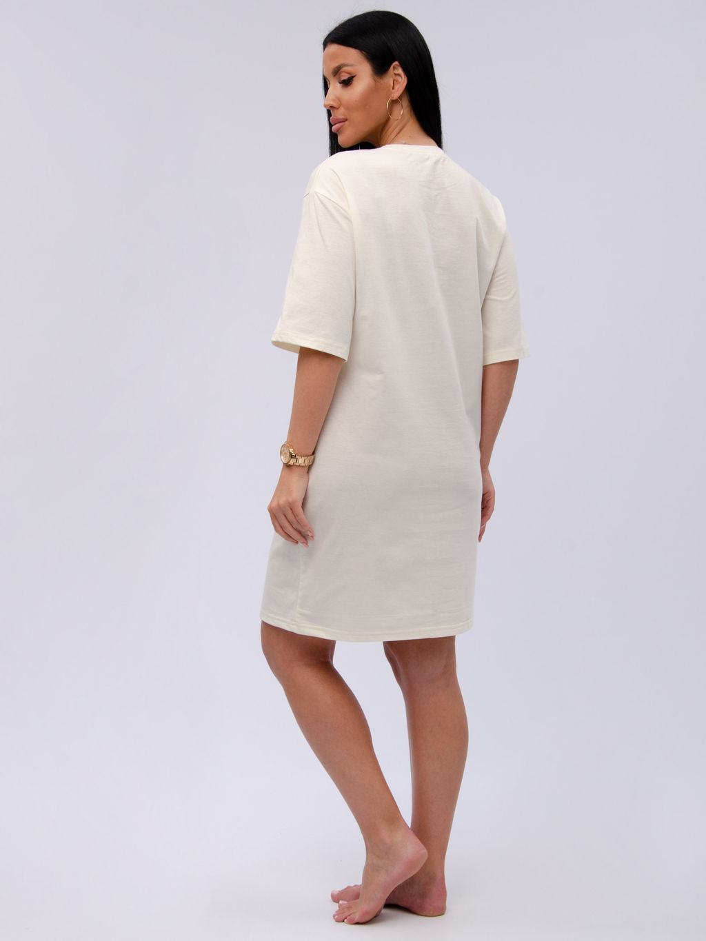 Сорочка "Царевна 2" молоко, трикотаж