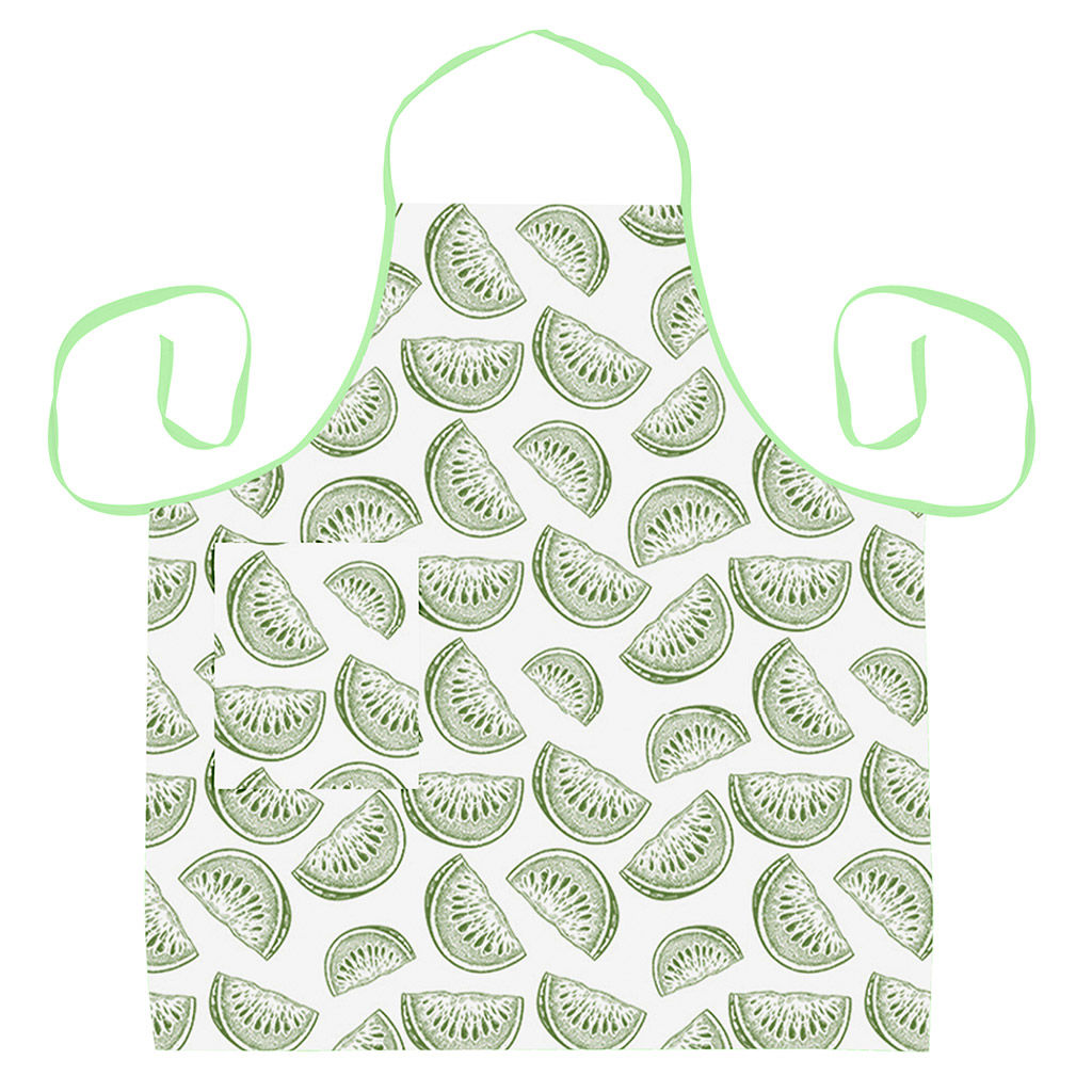 Фартук Хозяюшка 68х72см Астурия зеленый, с карманом, на завязках, рогожка (хлопок 100%) 171г/м2, на картоне, Домашняя мода (Россия)  фото 2