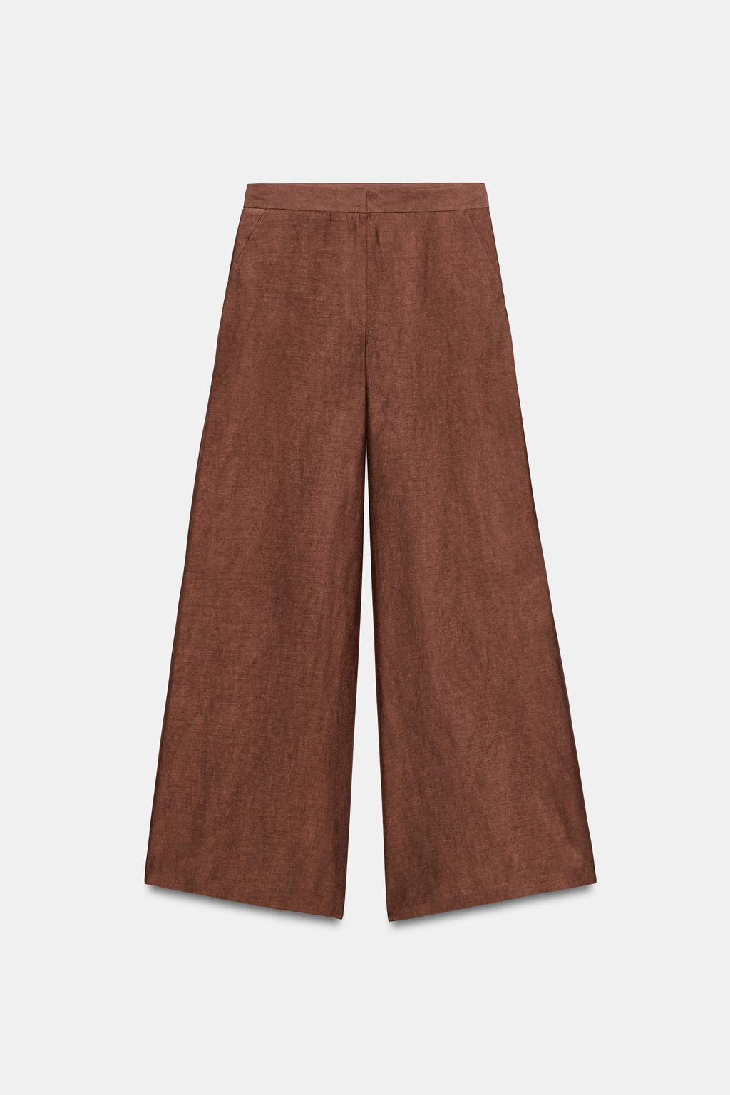 PANTAL?N FLUIDO ANCHO / teja oscuro - Zara фото 8