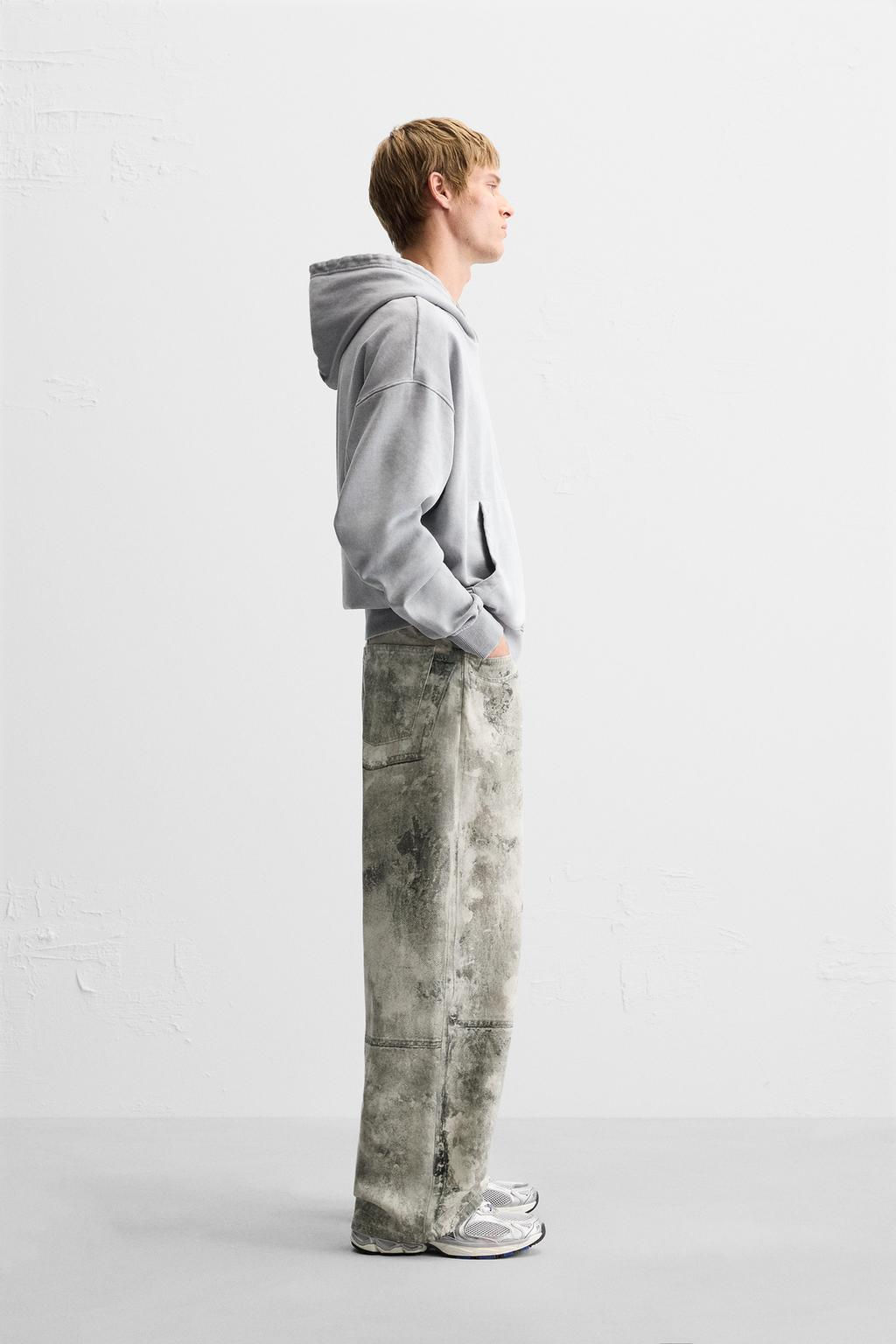 ABSTRACT PRINT RELAXED FIT TROUSERS - Zara фото 4