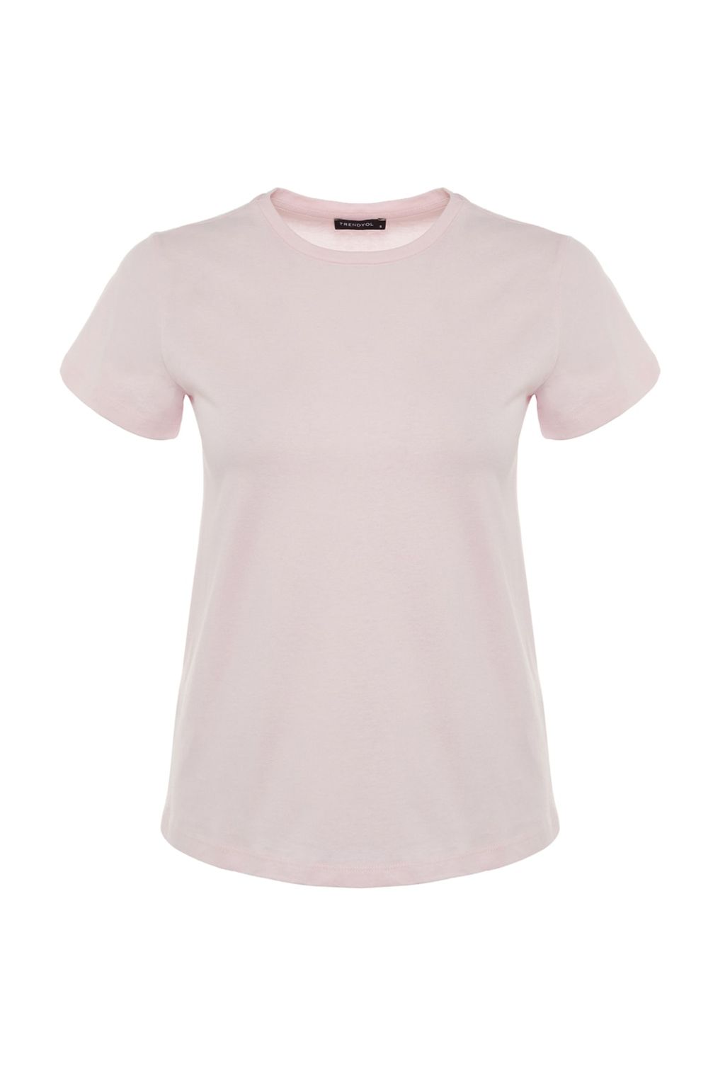 TRENDYOLMILLA Kahverengi-Bej-Haki Cizgili 3lu Paket Basic Bisiklet Yaka Orme T-Shirt TWOSS20TS0146 фото 19