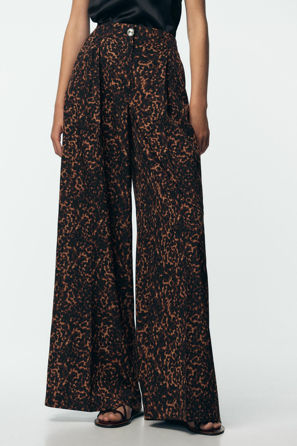 ANIMAL PRINT PALAZZO TROUSERS