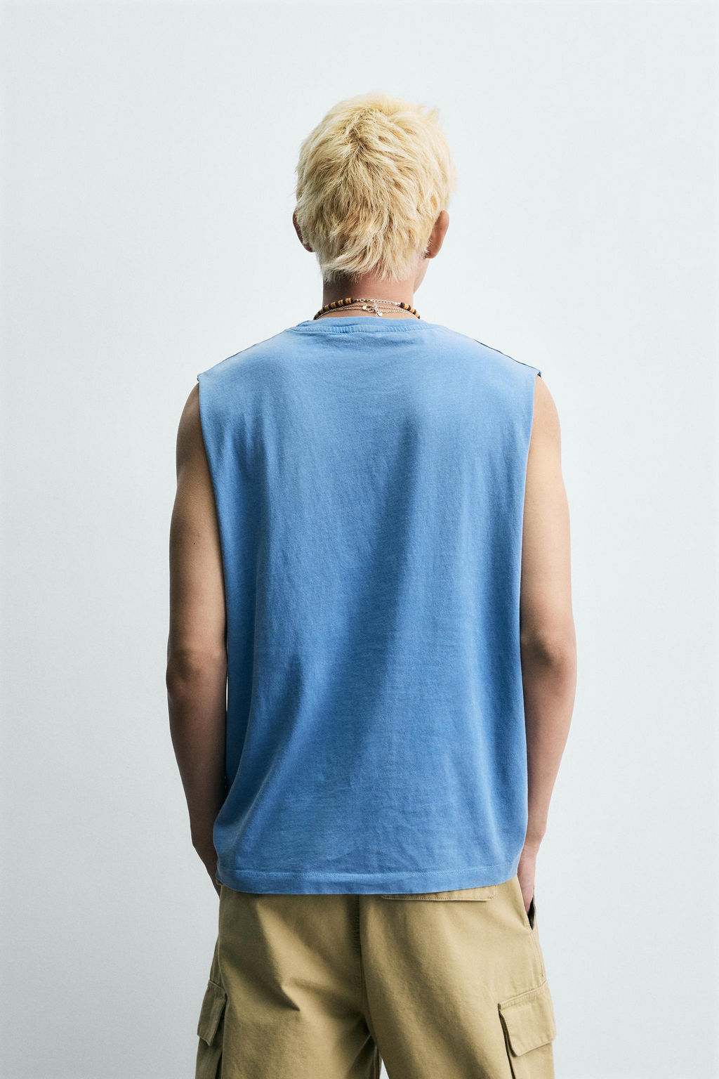 CAMISETA TANK ESTAMPADO COSTA RICA / Azul