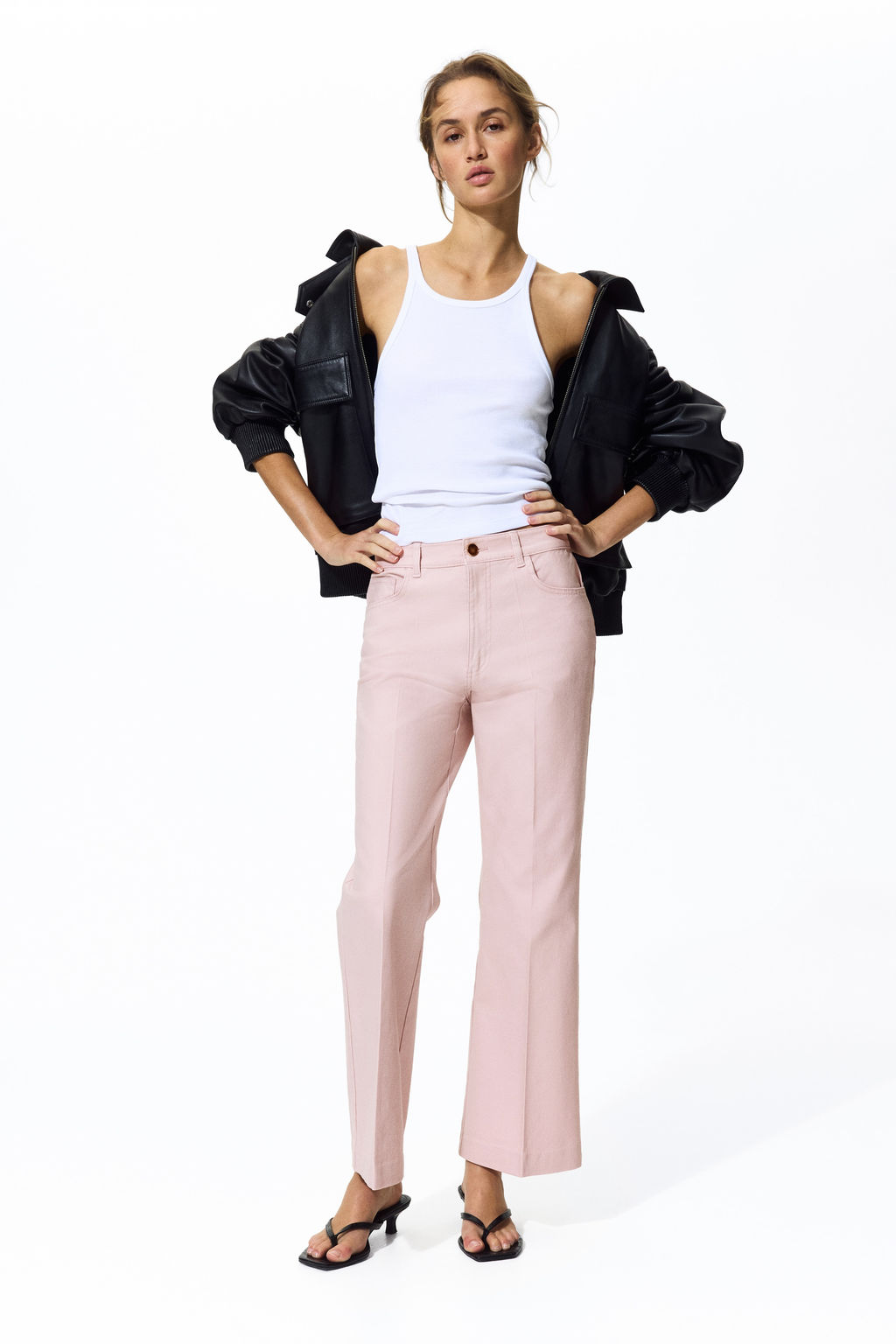Pantal?n bootcut en lona de algod?n - H&m фото 4