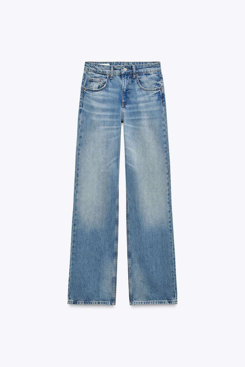TRF WIDE-LEG MID-RISE FULL LENGTH JEANS - Zara фото 19