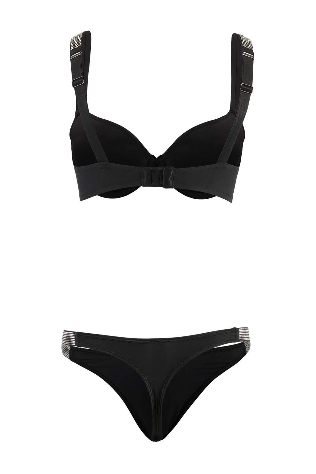 Siyah Tas Detayl? Push Up Ic Camas?r? Tak?m? THMSS26CC00039