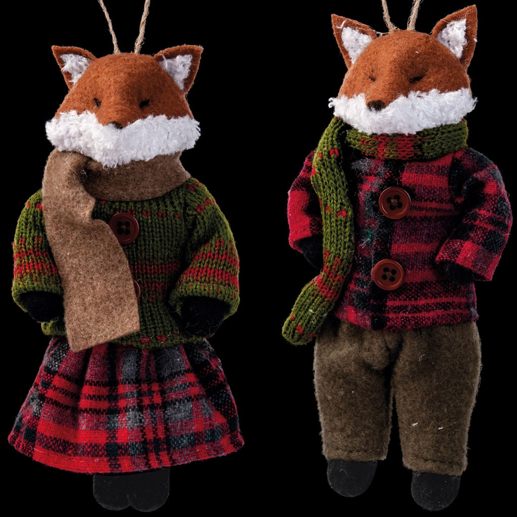 Цена за 1 шт. Украшение ErichKrause Лисица в костюмчике 16.5см