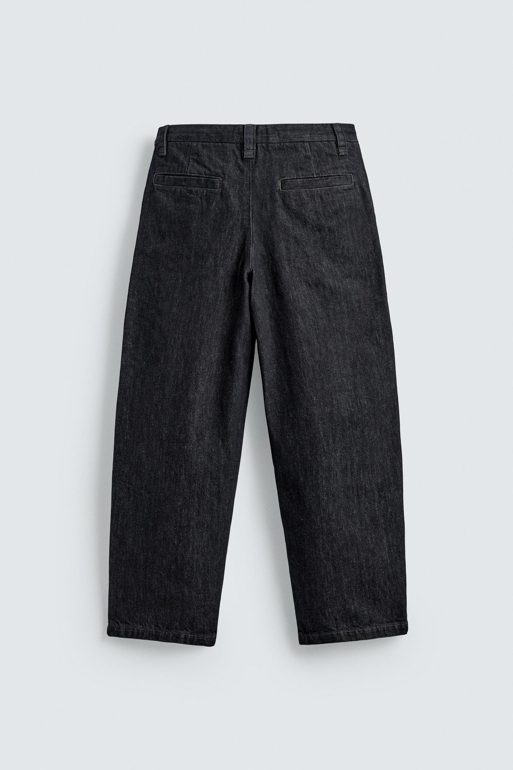 RELAXED FIT DENIM CHINO TROUSERS - Zara фото 9