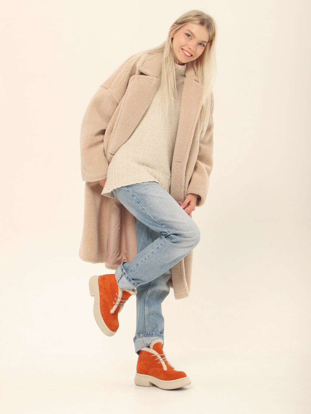 Ботинки EDART 308.агата w. мандарин замша з/шерсть - Ed'art фото 7