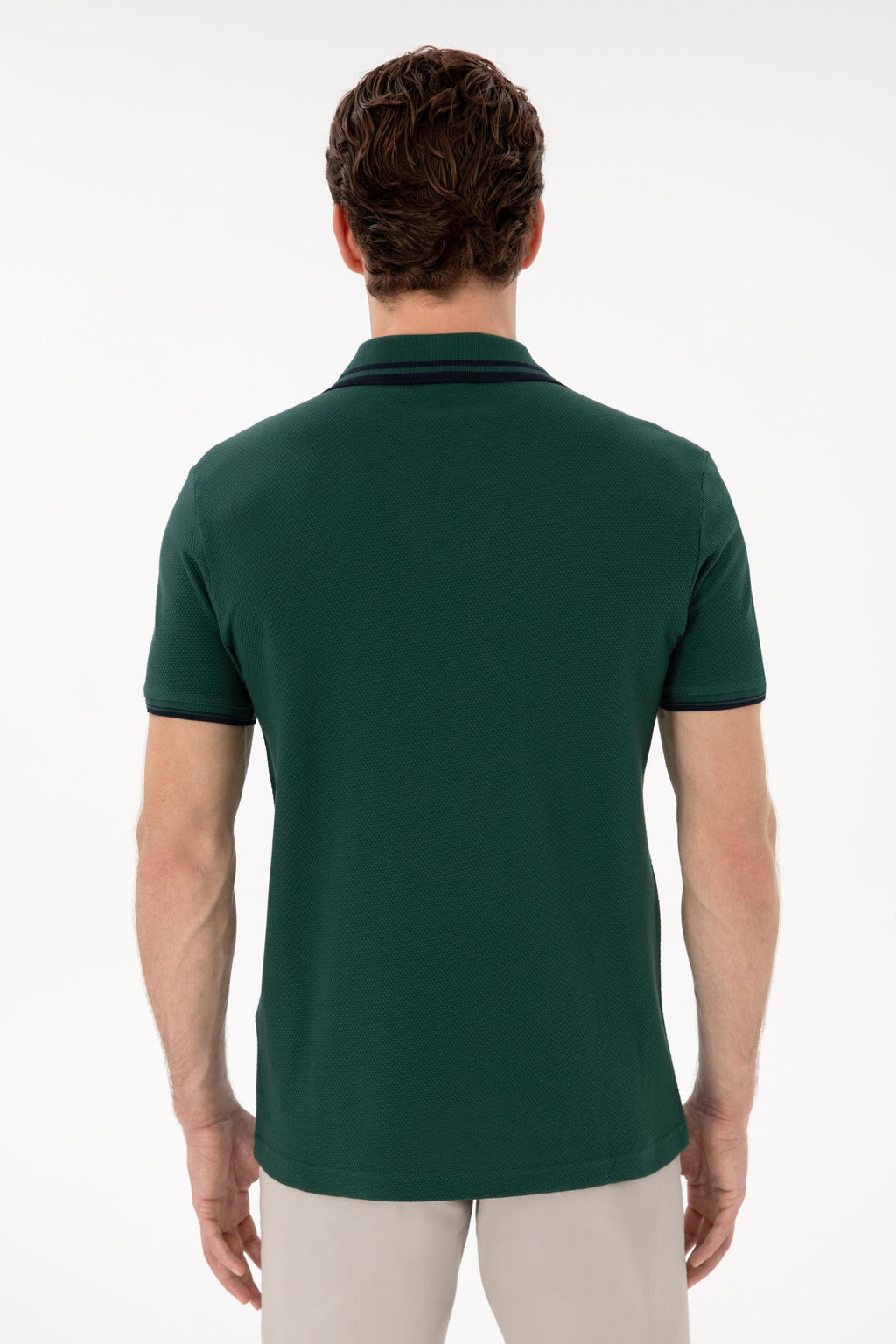 Erkek Slim Fit Polo Yaka Koyu Ye_il Ti__rt Sepette S_rpriz _ndirim - U.s. polo assn фото 5