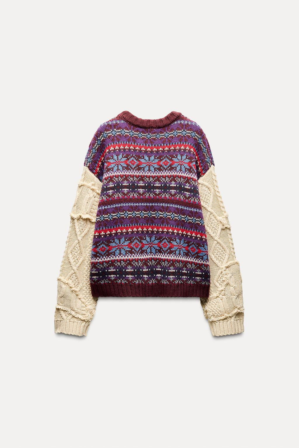 JACQUARD KNIT SWEATER - Zara фото 2