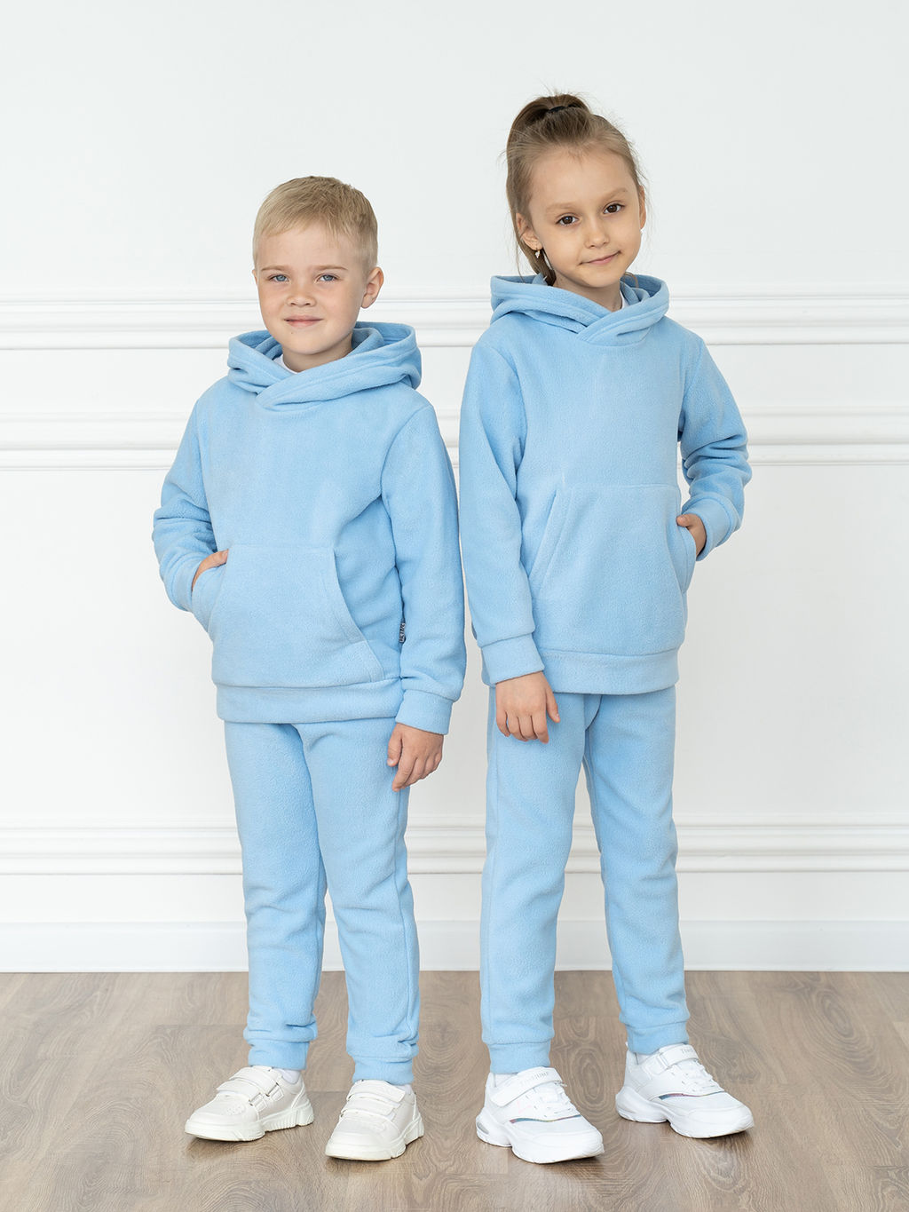 Костюм детский флисовый голубой 7043г(ш) (104, 56)