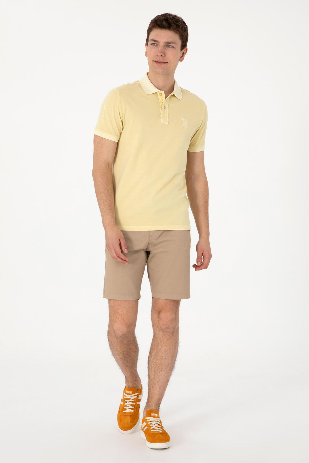 Erkek Slim Fit Polo Yaka A__k Haki Basic Ti__rt Sepette S_rpriz _ndirim - U.s. polo assn фото 4
